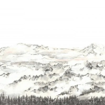 Fototapet premium, model 3d, delicatețea griului, dimensiuni pe comanda Rebel Walls