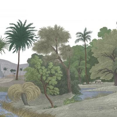 Fototapet premium, model 3d, O lume plină de culoare Jungle Land, Color, Pastel, dimensiuni pe comanda Rebel Walls