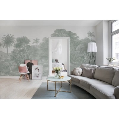 Fototapet premium, model 3d, Peisaj imaginar Jungle Land, Verdant, dimensiuni pe comanda Rebel Walls