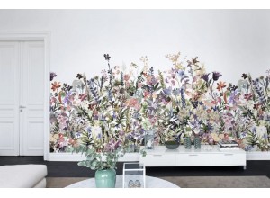 Fototapet premium, model 3d, flori sălbatice May Meadow, Pastel, dimensiuni pe comanda