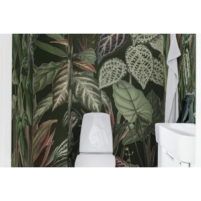 Fototapet premium, model 3d, o noapte în junglă Mischievous Monkeys, Lush, dimensiuni pe comanda Rebel Walls