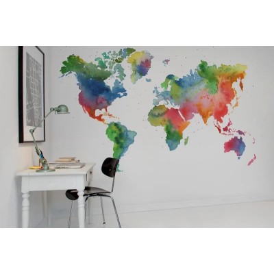 Fototapet premium, model 3d, harta lumii, dimensiuni pe comanda Rebel Walls