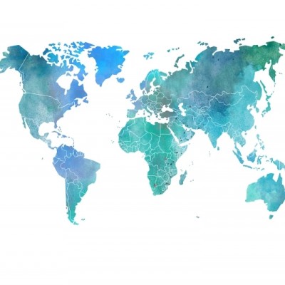 Fototapet premium, model 3d, contururile continentelor, dimensiuni pe comanda Rebel Walls