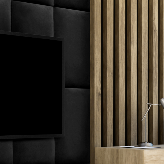 Panou tapitat BASIC 01-Dreptunghi negru MV99 60x30 Panou tapitat BASIC 01-Dreptunghi negru MV99 60x30