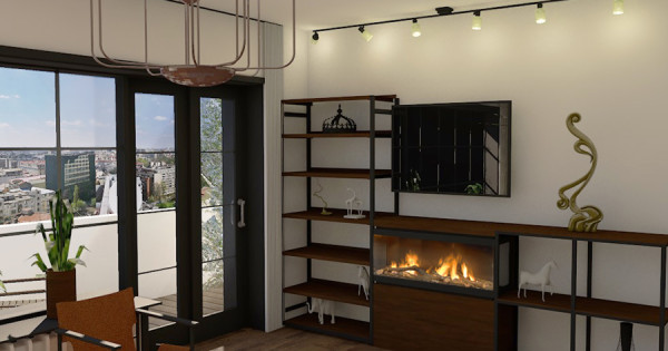 Design Interior -Apartament 2 camere , Bucuresti , stil Chic Industrial