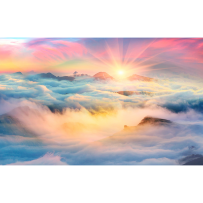 Fototapetfara imbinari Morning Dawn Above The Clouds Premier Decor