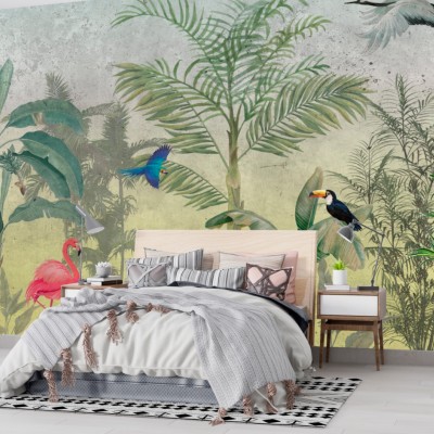 Fototapet fara imbinari Vintage Exotic Forest Premier Decor