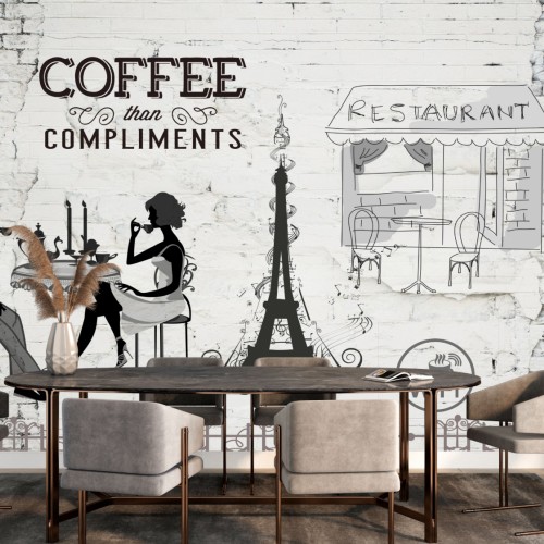 Fototapet fara imbinari Coffee In Paris Fototapet fara imbinari Coffee In Paris