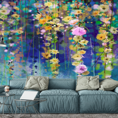 Fototapet fara imbinari Dream Painted Flowers Premier Decor