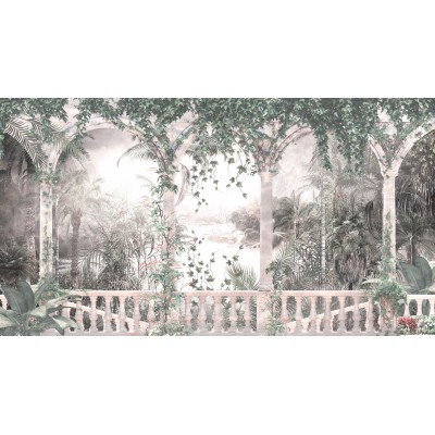 Fototapet fara imbinari Old Arches With Leaves Premier Decor