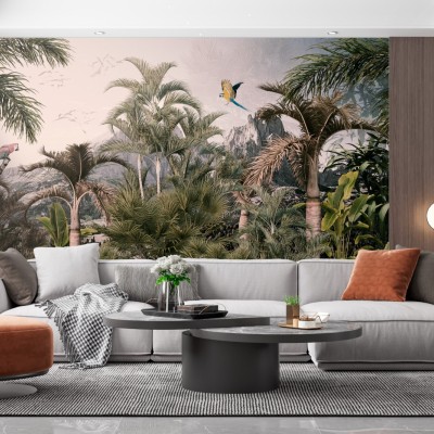 Fototapet fara imbinari Jungle At The Foot Of The Mountain Premier Decor