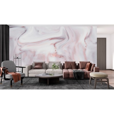 Fototapet fara imbinari Pink Grey Marble Premier Decor
