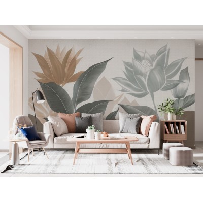 Fototapet fara imbinari Minimalist Tropical Landscape Premier Decor
