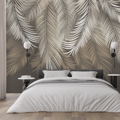 Tapet fara imbinari Fallen Leaf material in Premier Decor