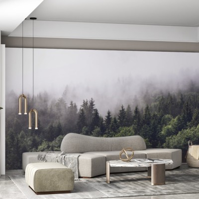 Fototapet fara imbinari Dense Coniferous Forest Premier Decor