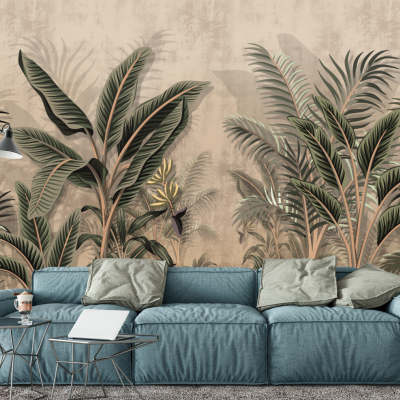 Fototapet fara imbinari Tropical Drawn Premier Decor