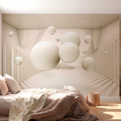 Fototapet fara imbinari Beige Balls Premier Decor
