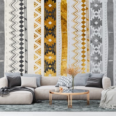 Fototapet fara imbinari Golden Art Abstraction Premier Decor