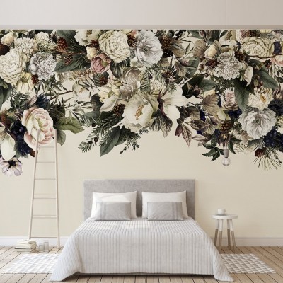 Fototapet fara imbinari Vintage Flowers Premier Decor