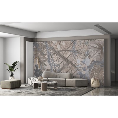 Fototapet fara imbinari Greenhouse In Shades Of Brown And Gray Premier Decor