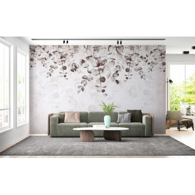 Fototapet fara imbinari Gray Leaves Premier Decor