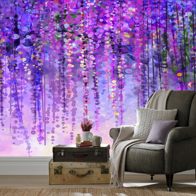 Fototapet fara imbinari Dream Magical Lilac Flowers Premier Decor