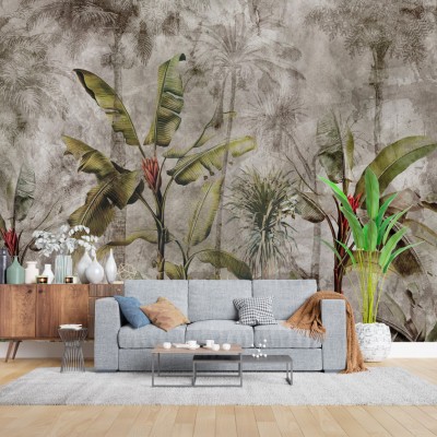 Fototapet fara imbinari Jungle In Dark Fog Premier Decor