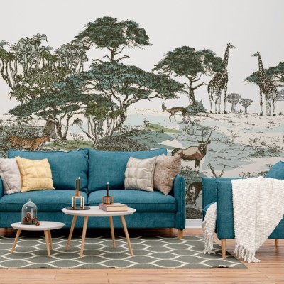 Fototapet fara imbinari Landscape Animals Premier Decor