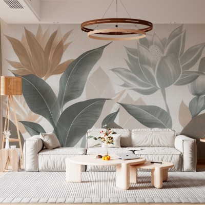 Fototapet fara imbinari Minimalist Tropical Landscape Premier Decor