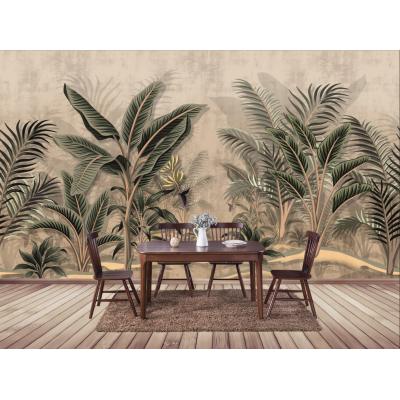 Fototapet fara imbinari Tropical Drawn Premier Decor