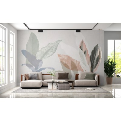 Fototapet fara imbinari Large Tropical Leaves Premier Decor