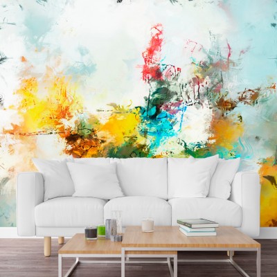 Fototapet fara imbinari Burst Of Rainbow Colors Premier Decor