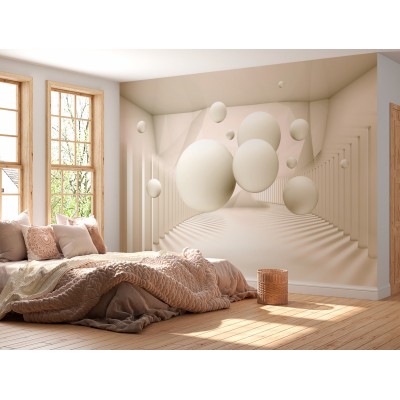 Fototapet fara imbinari Beige Balls Premier Decor