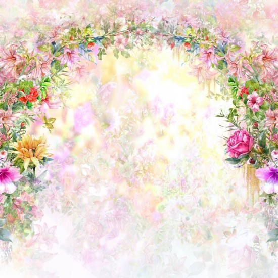 Fototapet fara imbinari Bolta de Flori Colorata