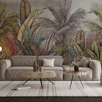 Fototapet textura canvas fara imbinari Dream Tropic Premier Decor
