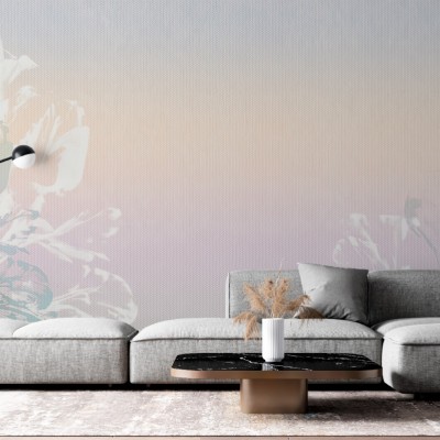 Fototapet fara imbinari Graphic Wildflowers Painted Premier Decor