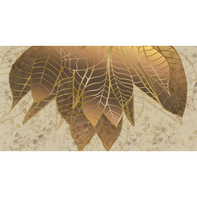 Fototapet fara imbinari Bronze Leaf Premier Decor