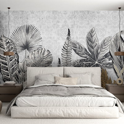 Fototapet fara imbinari fruze alb negru Premier Decor