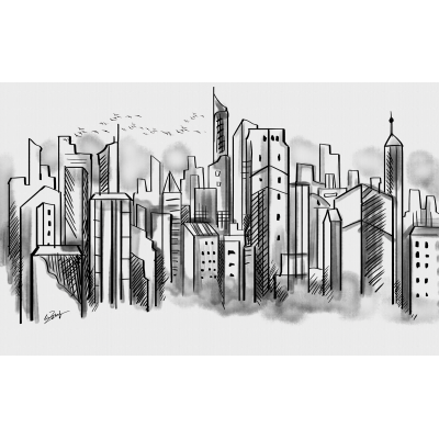 Fototapet fara imbinari Grey City Fototapet fara imbinari Grey City Premier Decor