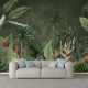Fototapet fara imbinari jungla verde frunze tropicale animale Fototapet fara imbinari jungla verde frunze tropicale animale