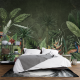 Fototapet fara imbinari jungla verde frunze tropicale animale Fototapet fara imbinari jungla verde frunze tropicale animale