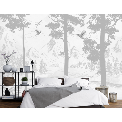 Fototapet Fara Imbinari Living si Dormitor- Peisaj Montan Premier Decor