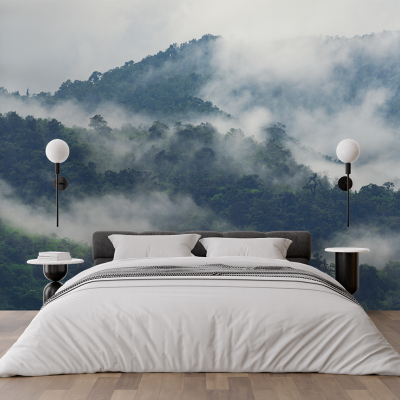 Fototapet fara imbinari peisaj munte ceata padure brazi Premier Decor