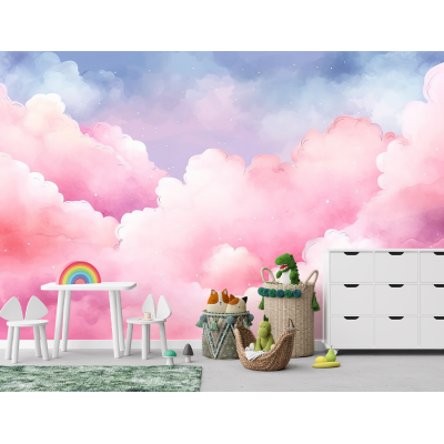 Fototapet Fara Imbinari pentru copii Cer Roz Fototapet Fara Imbinari pentru copii Cer Roz Premier Decor