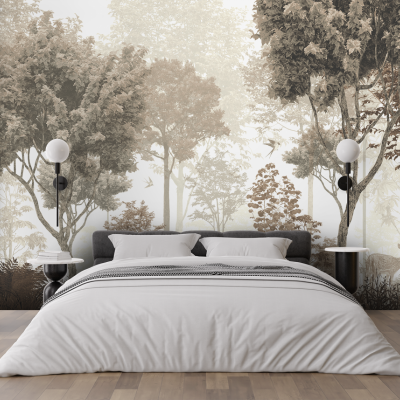 Fototapet fara imbinari Sepia Forest Premier Decor