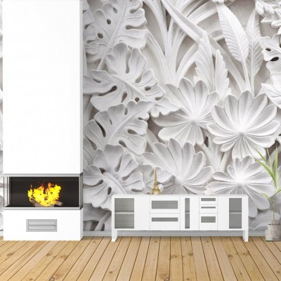 Fototapet fara imbinari Iluzie Flori 3D Premier Decor