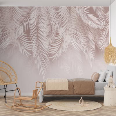 Fototapet fara imbinari textura canvas Frunze Abstract Premier Decor