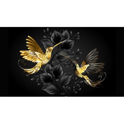 Fototapet fara imbinari Golden Colibri Premier Decor