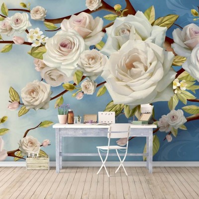 Fototapet fara imbinari Ramura Cu Trandafiri Premier Decor