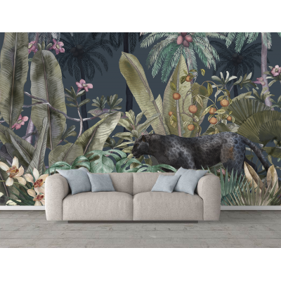 Fototapet Living si Dormitor - Midnight Jungle Premier Decor